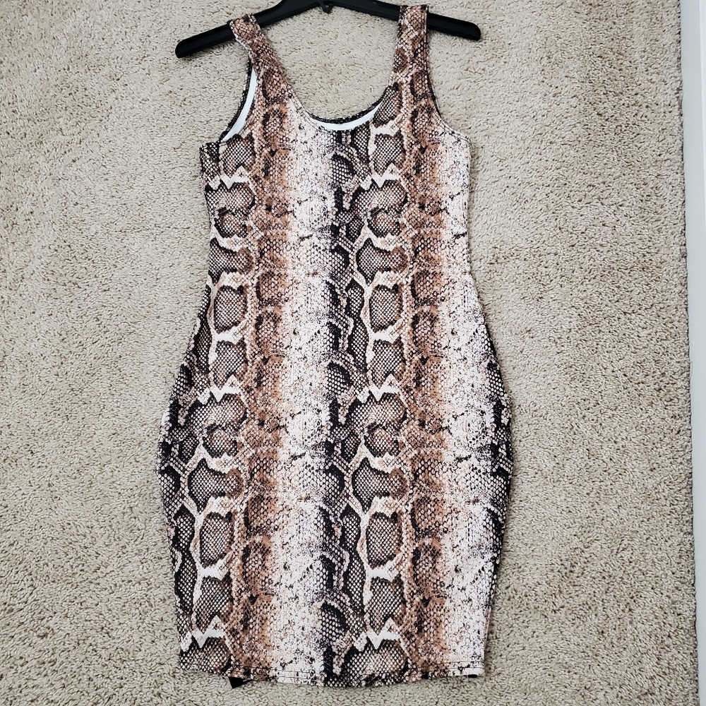 True Religion Bodied Python Bodycon Dress Size Large - Picture 6 of 10
